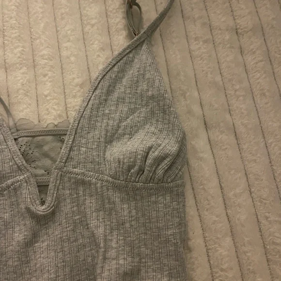 Gray Ribbed Bralette - Picture 3 of 5